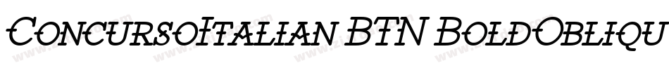 ConcursoItalian BTN BoldOblique字体转换
